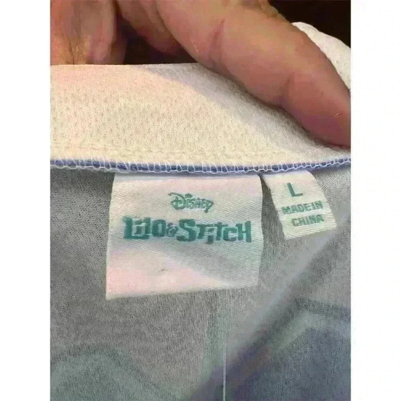 Disney Lilo & Stitch Unisex Blue Striped Baseball Jersey Size L - Picture 9 of 15